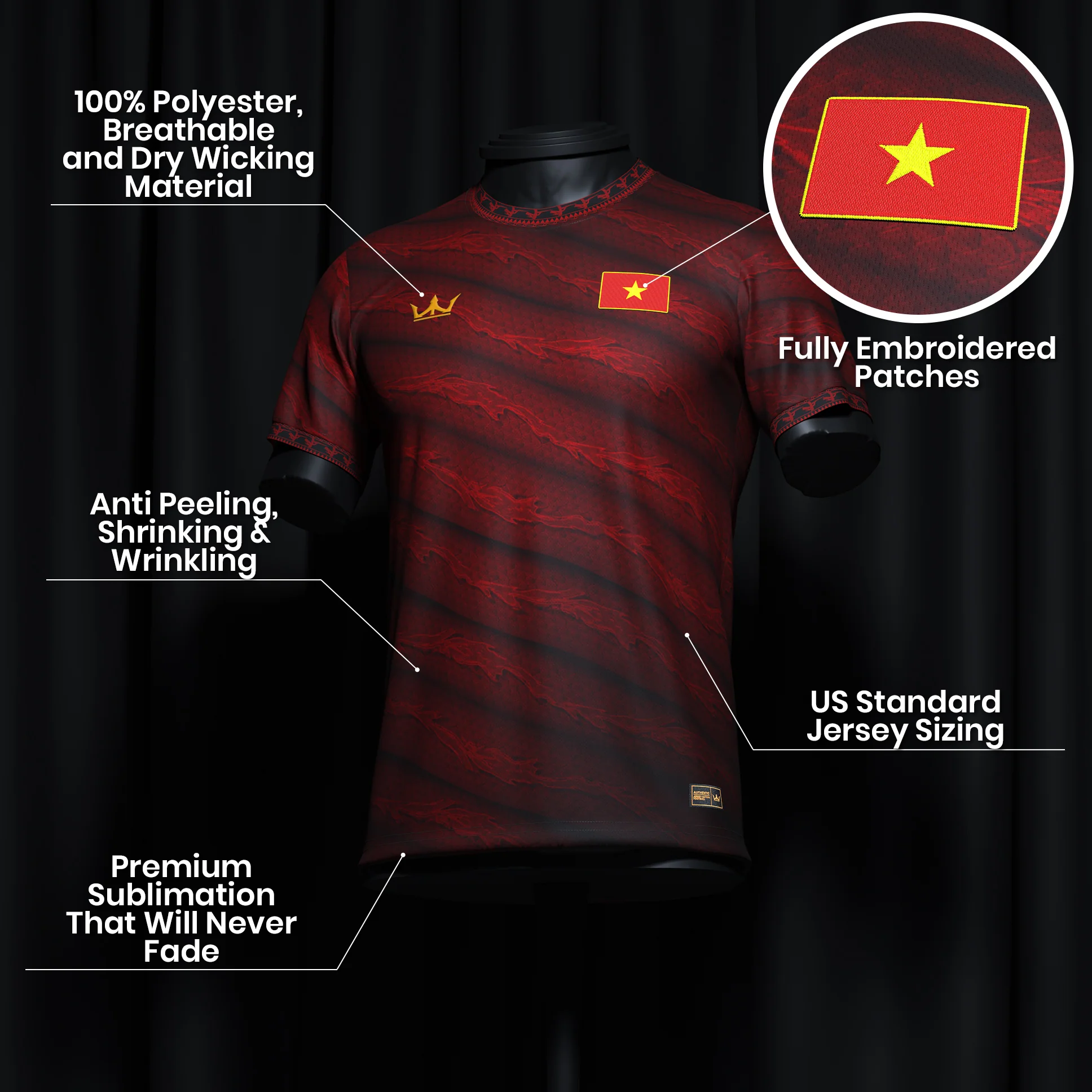 Vietnam Heritage Custom Football Jersey - Image 10