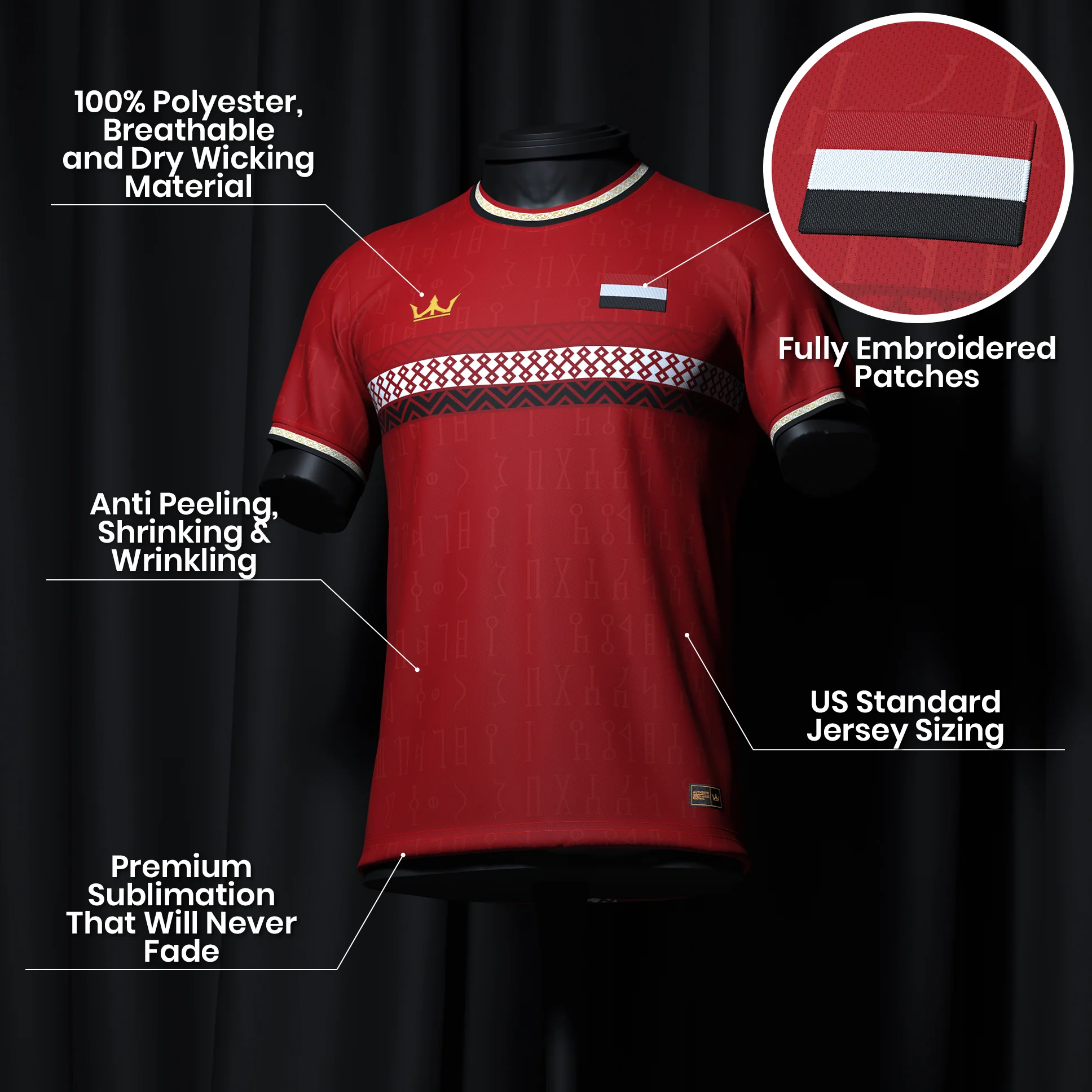 Yemen Heritage Custom Football Jersey - Image 6
